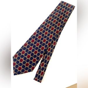 Stonehenge Men's Diagonal Hexagon Silk Necktie